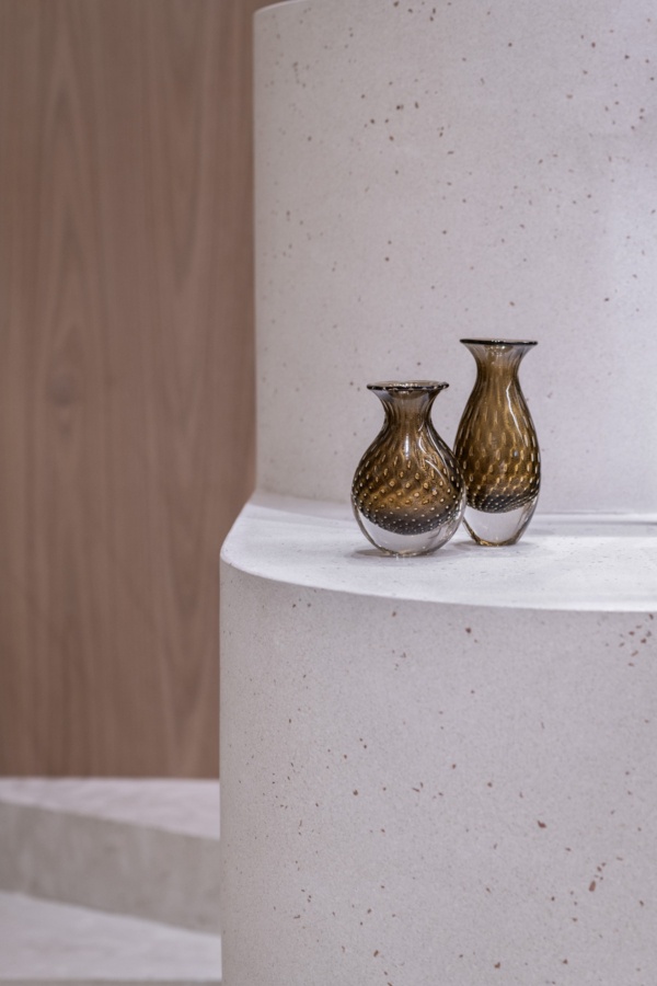 Balloton mini vase low - high fumê-gold