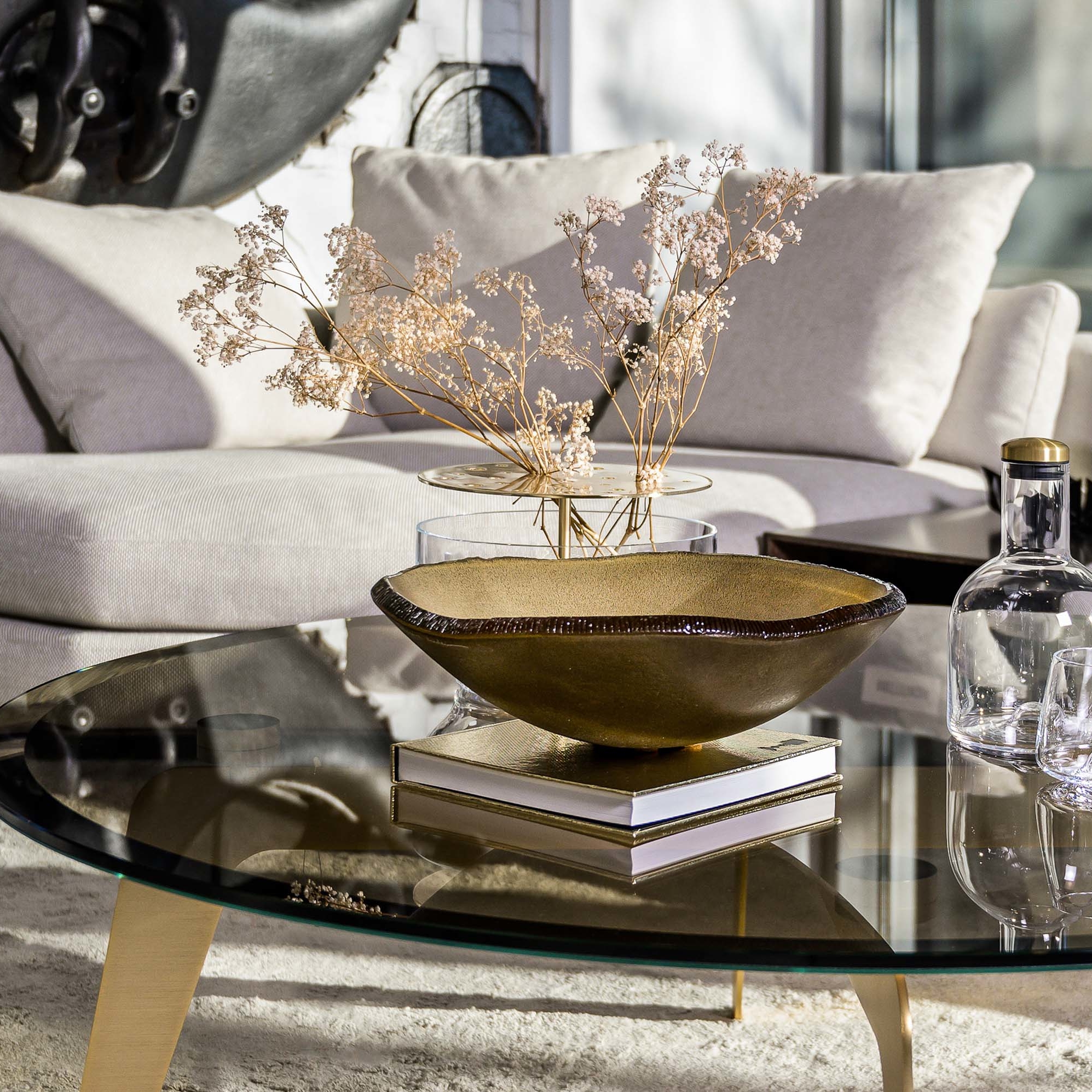 Bowl Topo Listrado Ouro