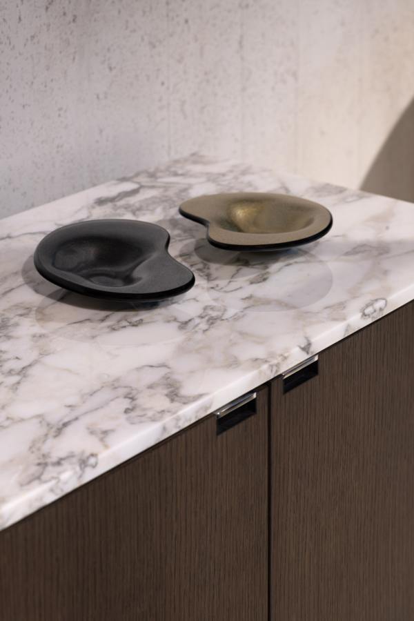 Saboneteira prata fosca - ouro fosco