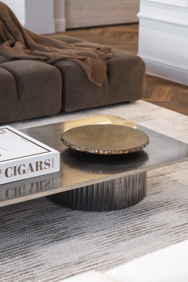 Centro raso ouro topo bronze