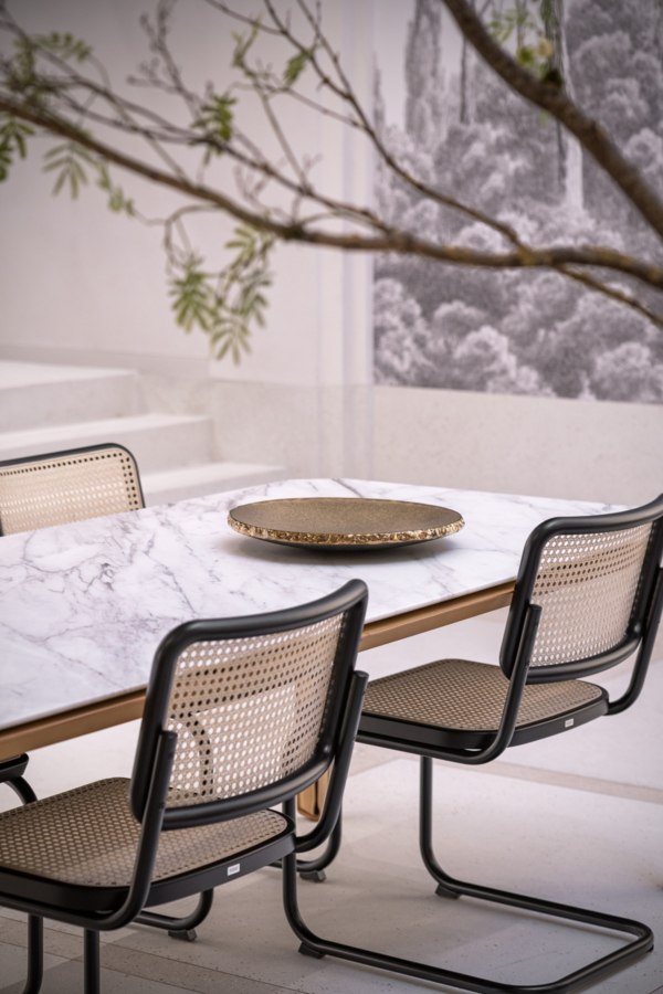 Centro raso ouro topo bronze